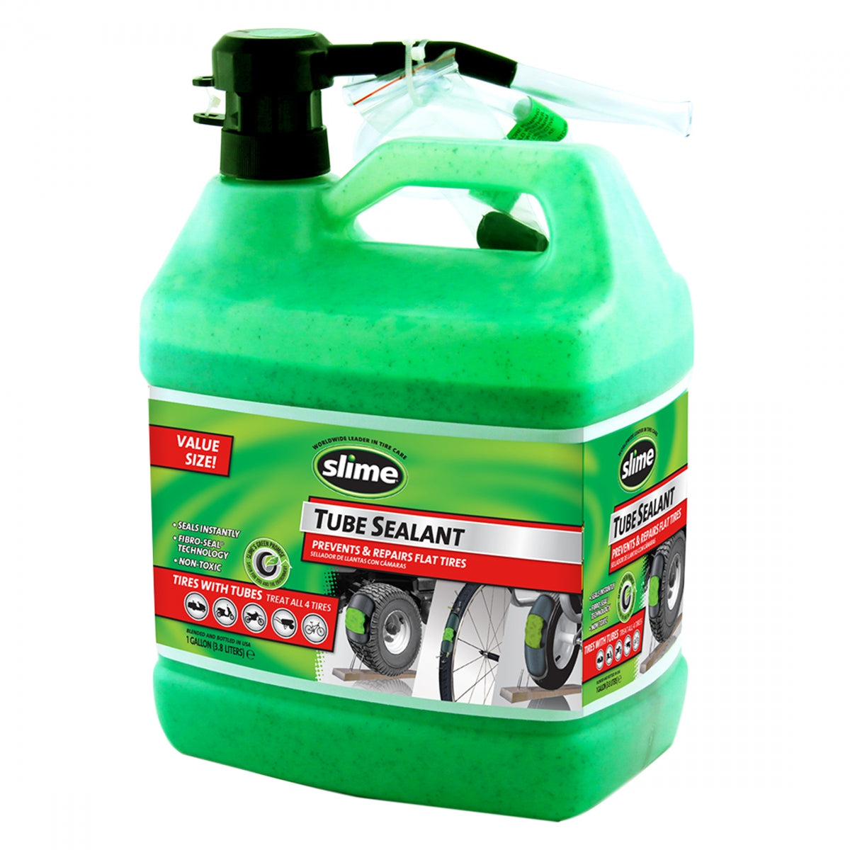 Slime Tube Sealant - 1 Gallon Jug, Value Size w/ Dispensing Pump
