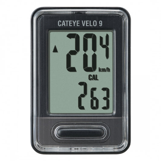 CatEye CC-VL820 Velo9 Wired Cycling Computer, 9 Functions, Black