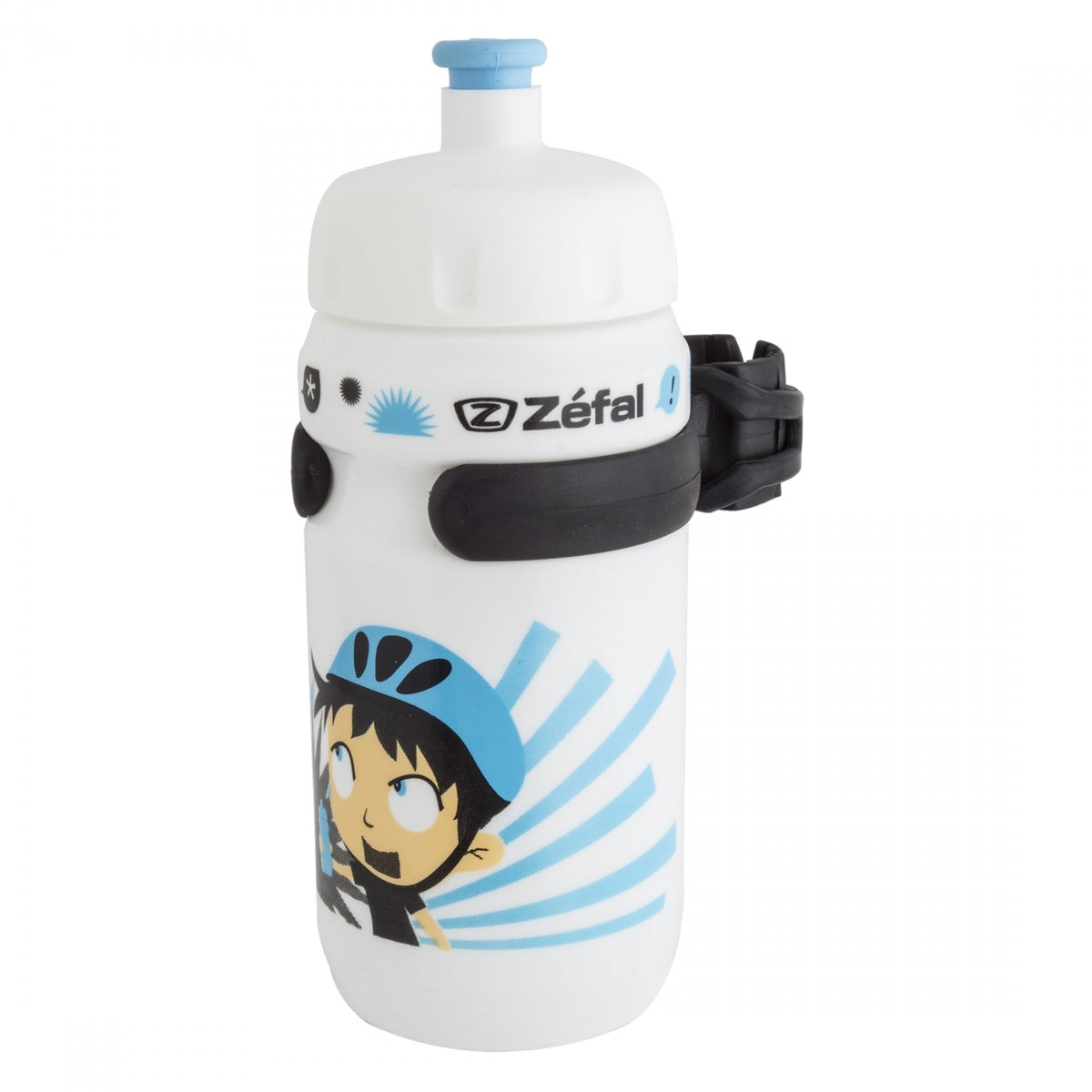 Bottle Zefal 162 12Oz W/Cage Little-Z Boy Wh/Bu