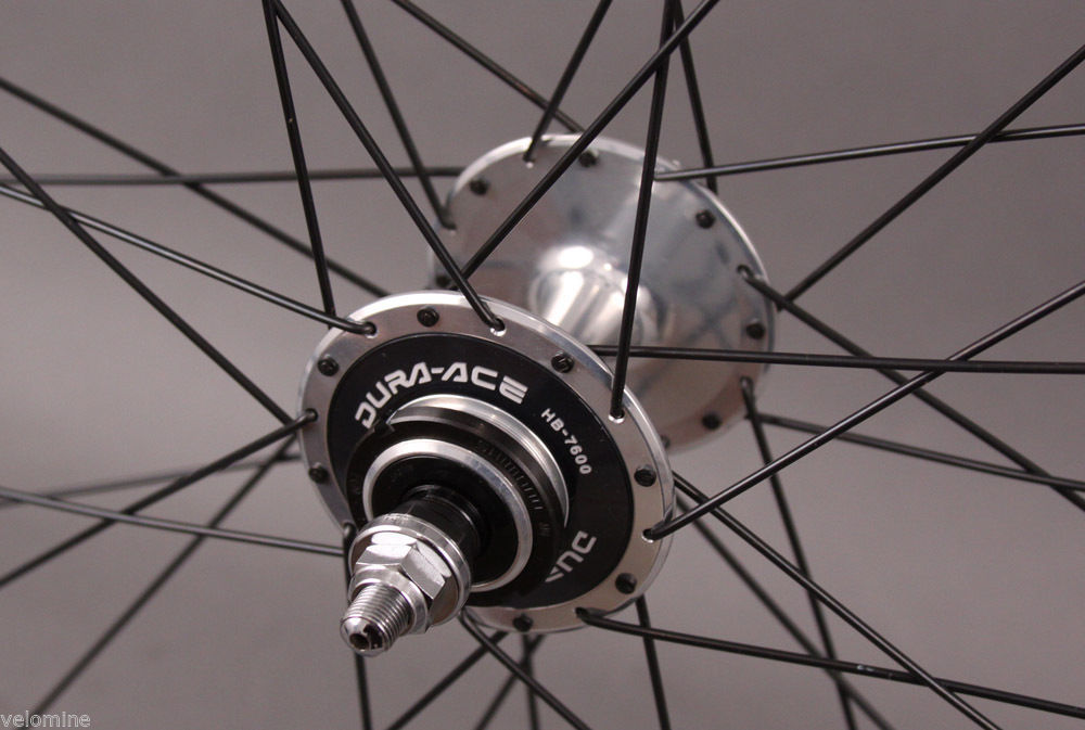 H Plus Son Archetype Wheelset Black Dura Ace 7600 Hubs DT Comp