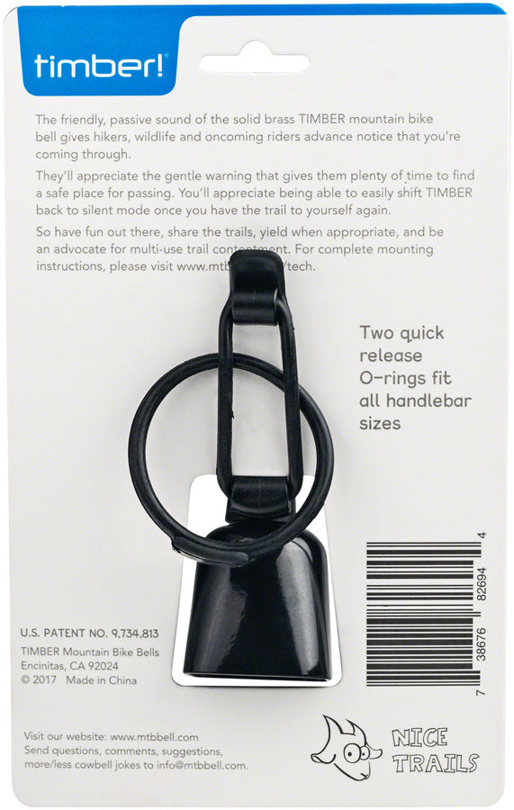 Timber MTB Bell: Black, Quick Release