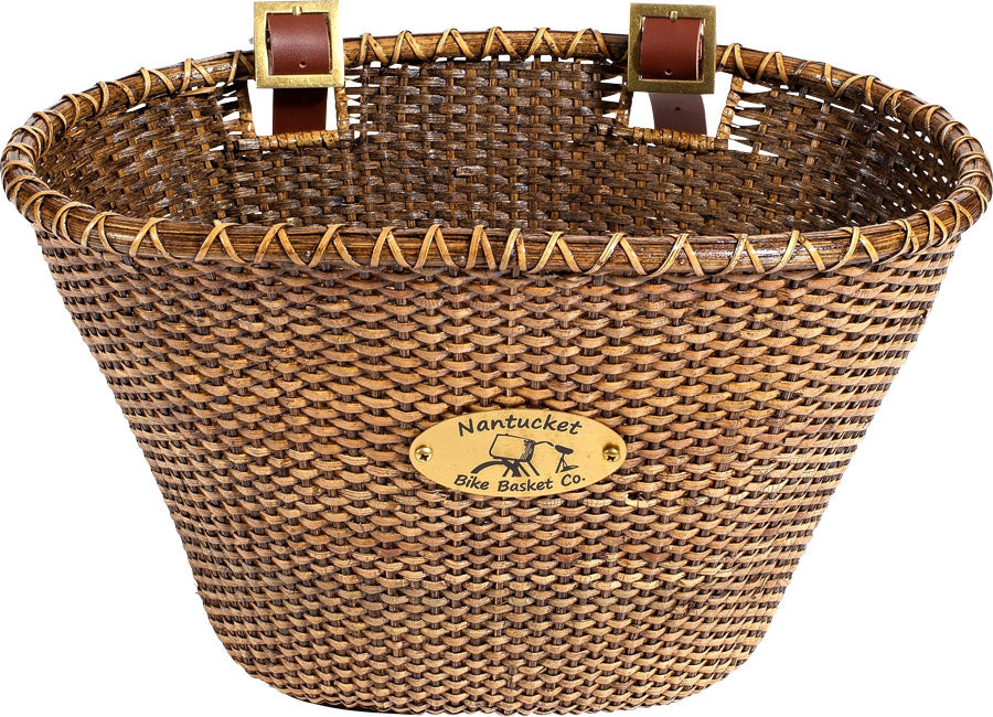 Nantucket Lightship Front Basket, Oval Shape Stained