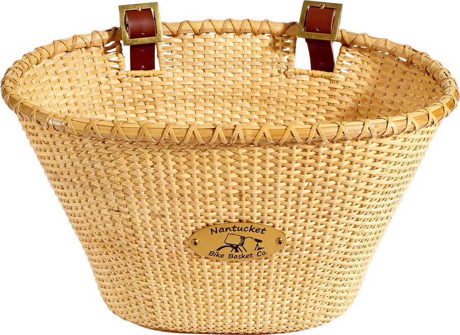 Nantucket Lightship Front Basket, Oval Shape Natural