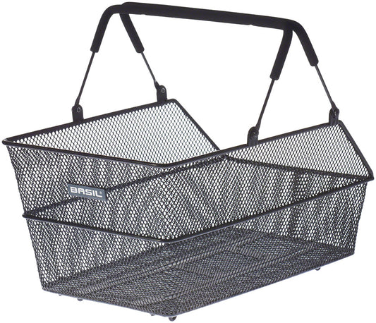 Basil Cento Multi-System Rear Basket - Steel, Black