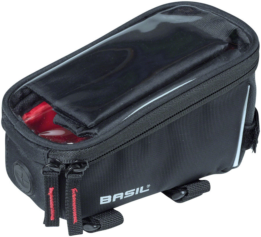 Basil Sport Design  Top Tube Bag - 1L, Strap Mount, Black