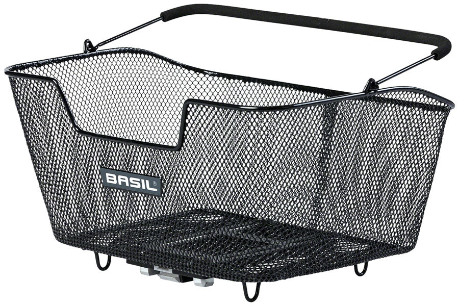 Basil Base M MIK Rear Basket, Steel, Black