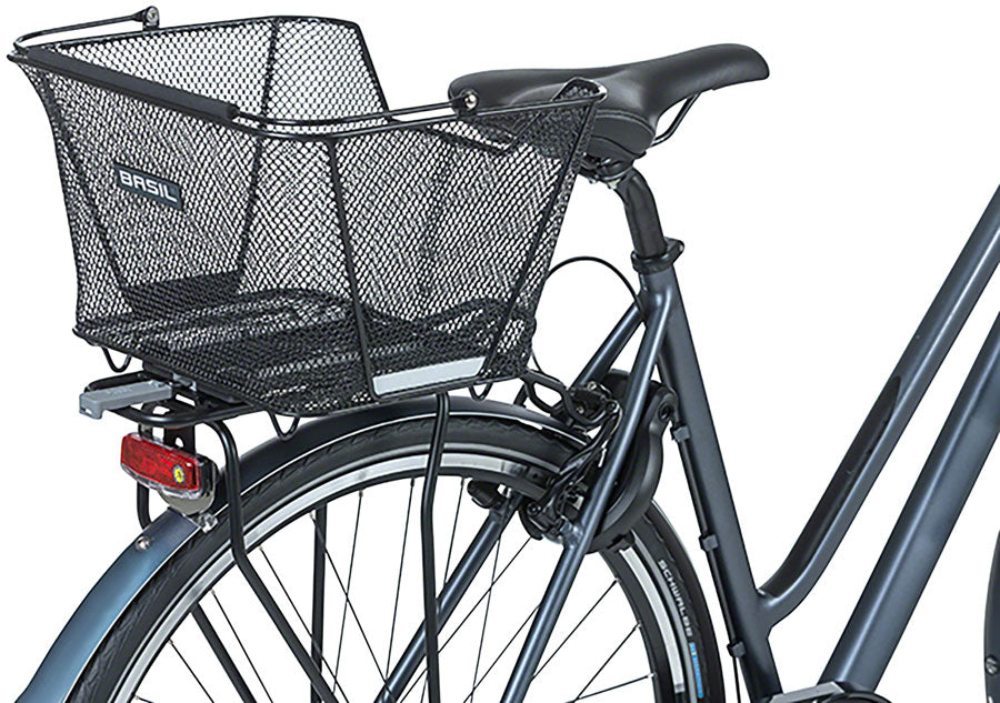 Basil Lesto MIK Rear Basket, MIK Attachment, Black