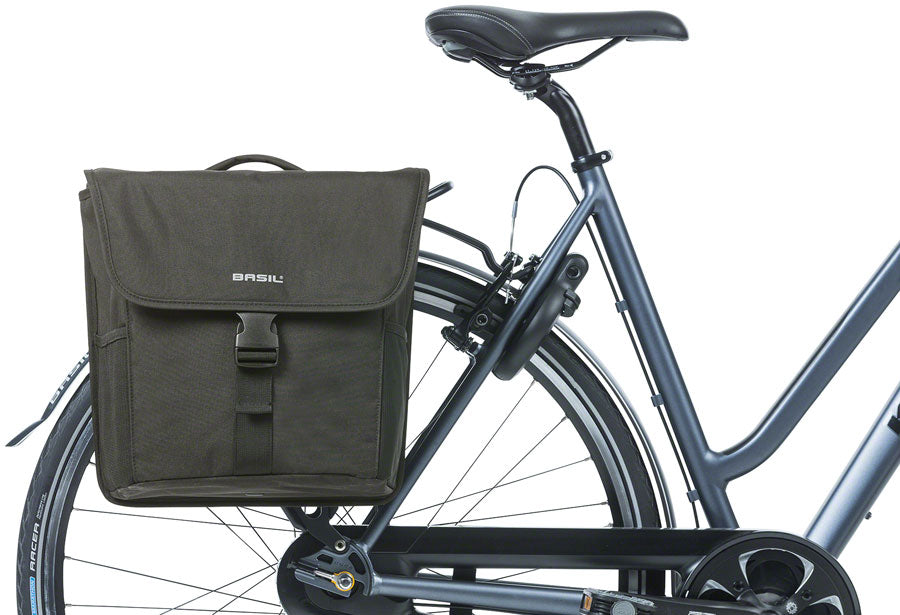 Basil Go Double  Pannier - MIK Attachment, 32L, Black