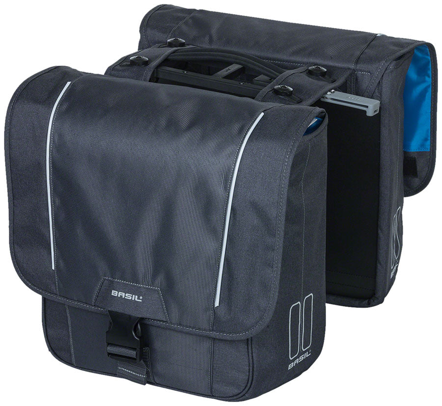 Basil Sport Design Double Pannier - 32L, MIK Mount, Graphite