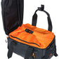 Basil Miles Trunk Bag - 7L, Strap Mount, Black/Orange
