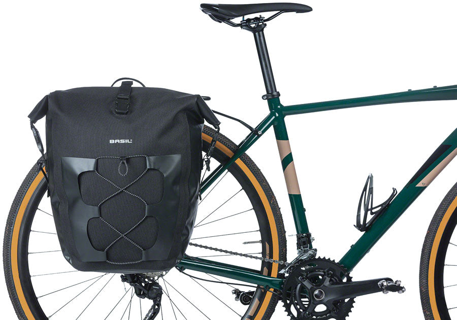 Basil Navigator Pannier - Single, 25-31L,  Waterproof, Black