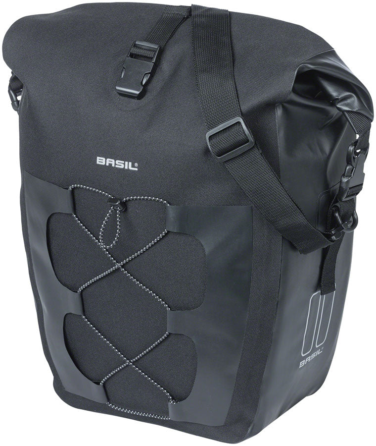 Basil Navigator Pannier - Single, 25-31L,  Waterproof, Black