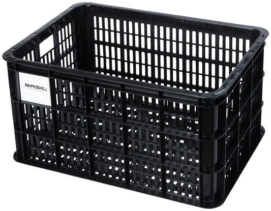 Basil Crate Basket - Large, 40L, Recycled Plastic, Black