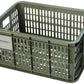 Basil Crate Basket - Small, 17.5L, Plastic, Moss Green