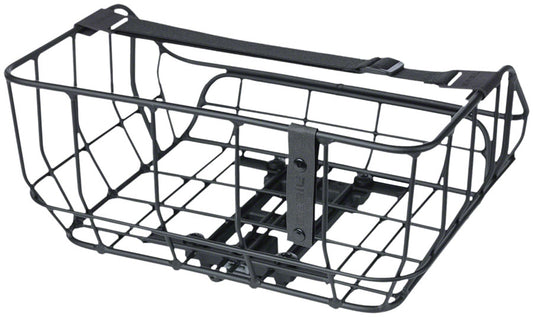 Basil Portland Rear Basket - MIK Mount, Aluminum, Black