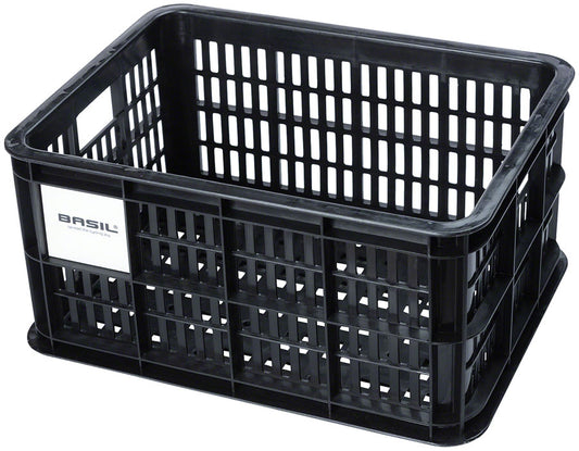 Basil Bicycle Crate S, 17.5L, Recycled Synthetic, Black