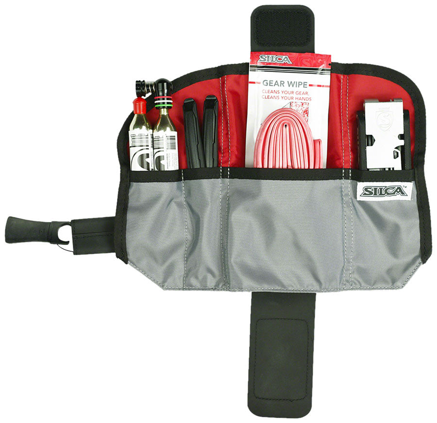 Silca Asymmetrico Seat Bag Tool Wrap - Boa Closure, 4-Pocket, 85g, Bla –  Velo Mine