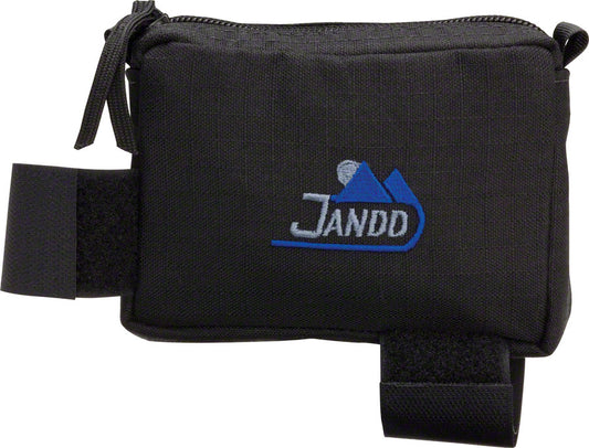 Jandd Top Tube/ Stem Bag: Zipper closure Black Medium