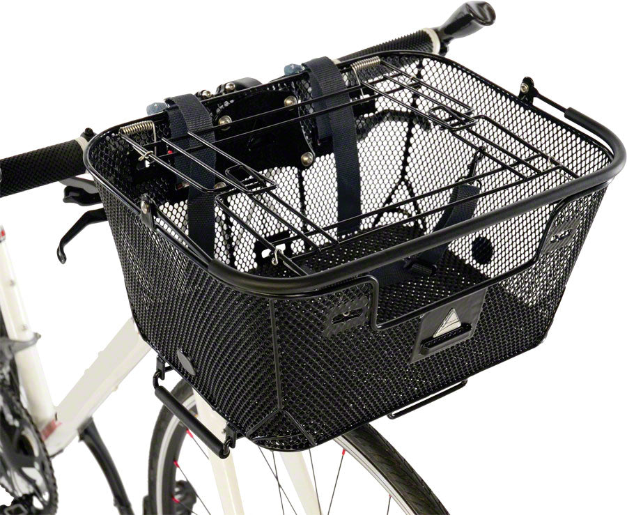 Axiom Pet Basket with Rack and Handlebar Mounts: Black