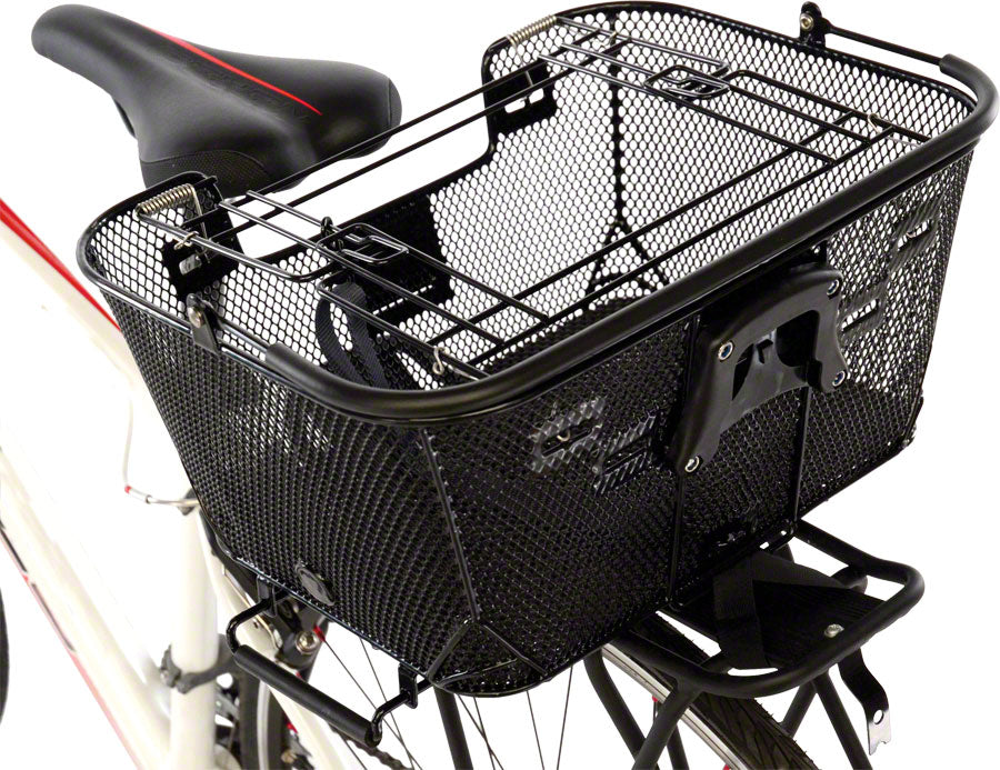 Axiom Pet Basket with Rack and Handlebar Mounts: Black