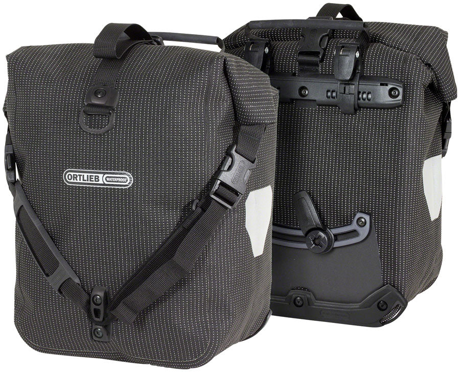 Ortlieb Sport-Roller High Visibility: 25 Liter, Pair, Black