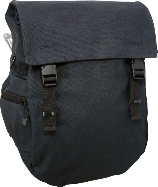 Banjo Brothers Minnehaha Waterproof Canvas Pannier: Black