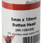 Wheels Manufacturing M5 x 10mm Button Head Cap Screw Stainless Steel Bottle/50