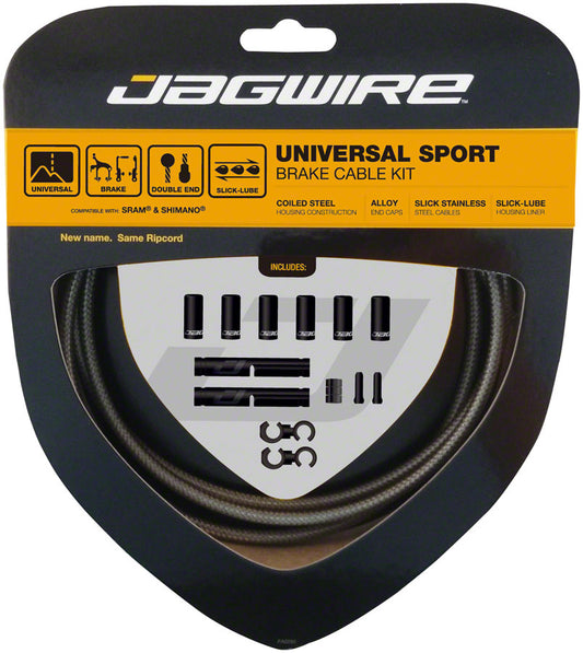 Jagwire Universal Sport Brake Cable Kit, Sterling Silver