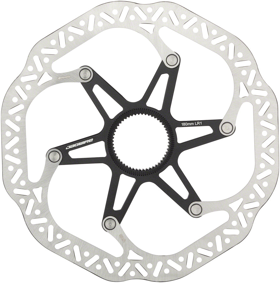 Jagwire Pro LR1 Disc Brake Rotor - 180mm, Center Lock, Silver/Black