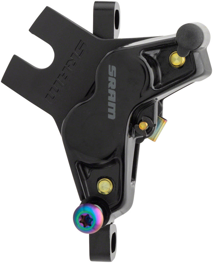 SRAM G2 Ultimate Disc Brake Caliper Assembly - Post Mount, Gloss Black with Rainbow Hardware, A2