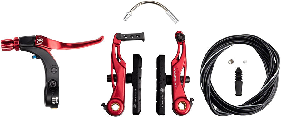 Promax P-1/Click V-Point Linear Pull Brake Kit - 85mm, Red