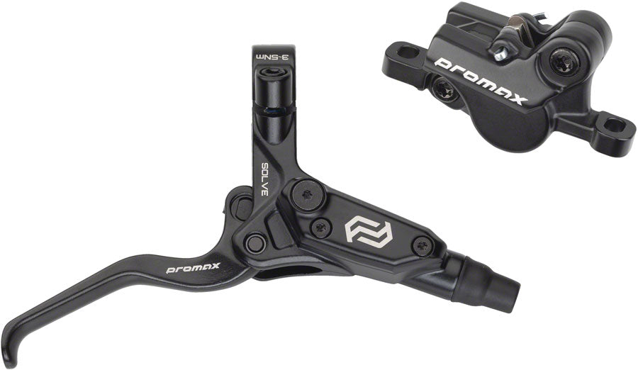 Promax Solve DSK-923 Disc Brake and Lever Set - Rear, 2-Piston Hydraulic, Post Mount, Black