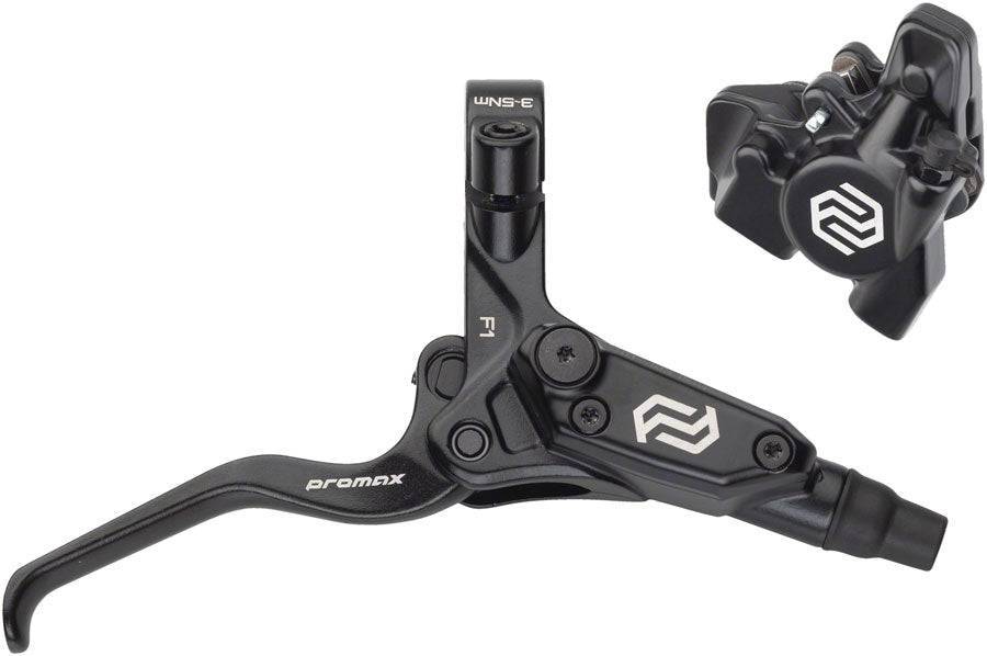 Promax F1 / DSK-927 Disc Brake and Lever - Rear, Hydraulic, Flat Mount, Black