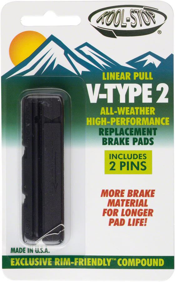 Kool-Stop V2 Replacement Brake Pad Inserts - Black