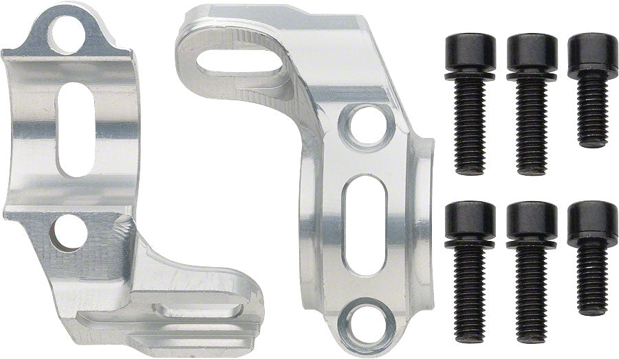 Hope Tech/Tech Evo Shifter Mounts - For SRAM Shifters, Silver, Pair