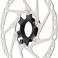Shimano STEPS RT-EM600-M Disc Brake Rotor with Integrated Speed Sensor Magnet - 180mm, Center Lock, For eBike, Silver