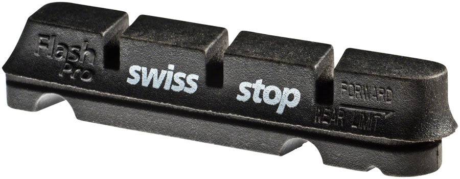 SwissStop FlashPro Set of 4 SRAM/Shimano Rim Brake Inserts, Original Black Compound