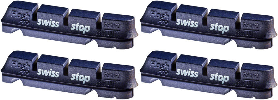 SwissStop FlashPro Set of 4 SRAM/Shimano Rim Brake Inserts, BXP Compound