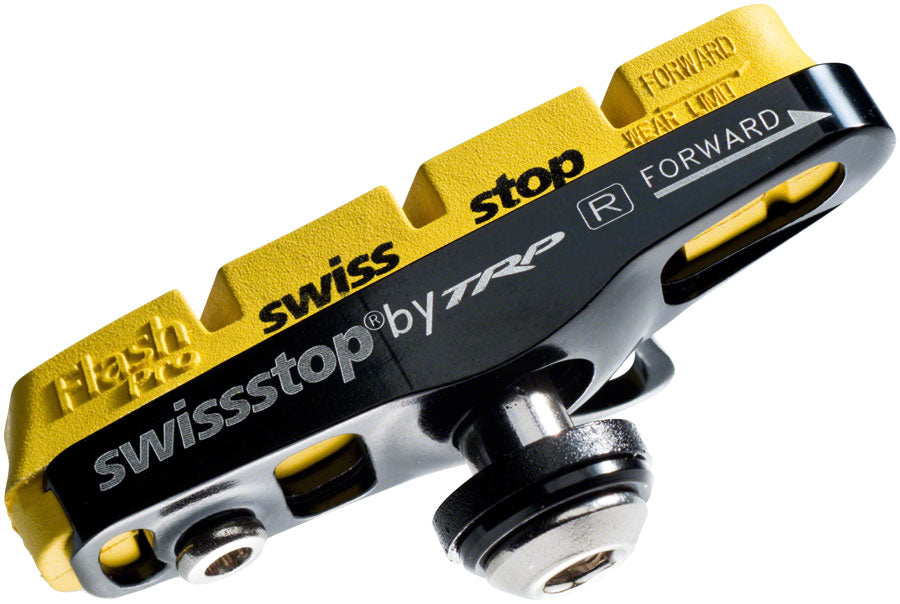 SwissStop Full FlashPro Pair of SRAM/Shimano Rim Brake Shoes and Pads, Yellow King Compound