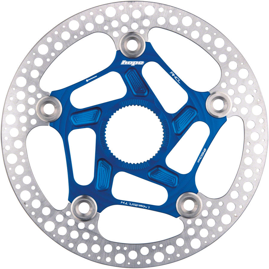 Hope RX Disc Rotor - 140mm, Center-Lock, Blue