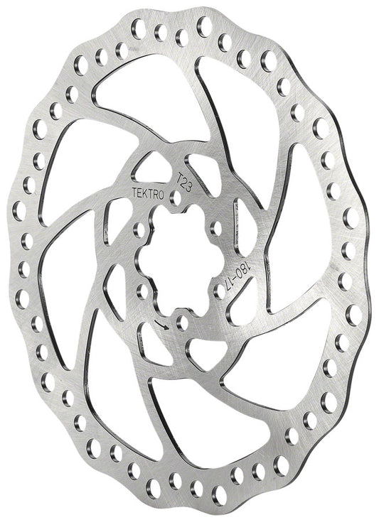 Tektro TR180-17 Disc Brake Rotor - 180mm, 6-Bolt, 2.3mm Thickness, Silver