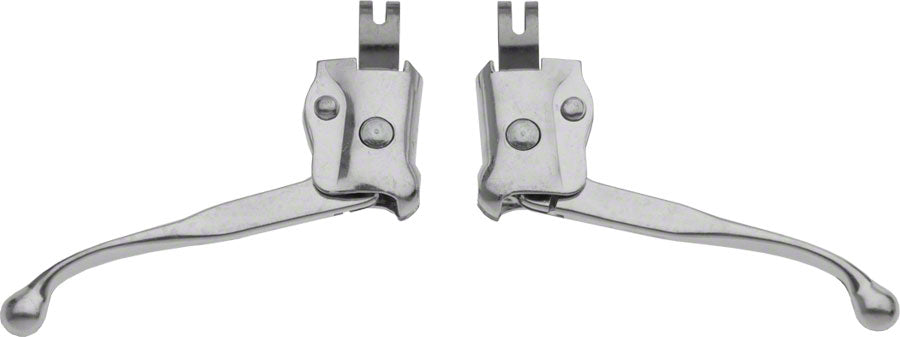 Velo Orange City Bike Brake Levers Left & Right Flat Bar, BMX Bar Silver