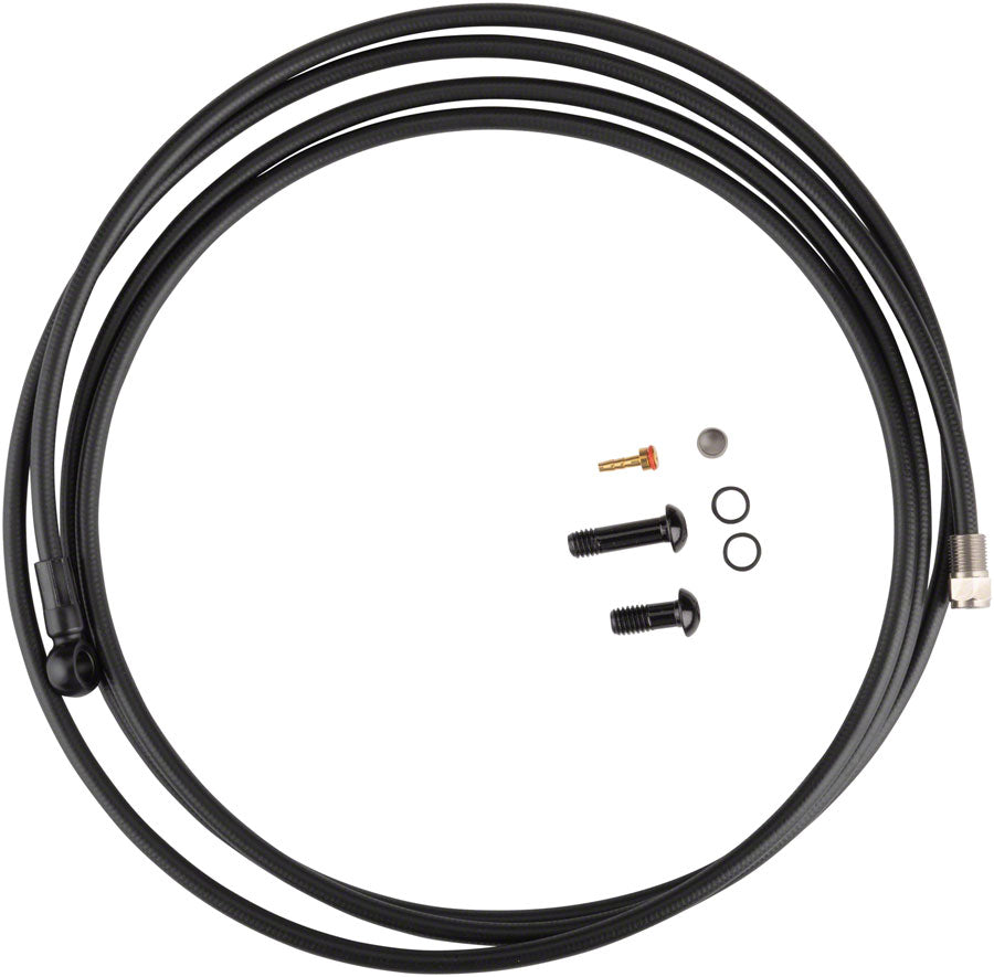 TRP Disc Brake Banjo Hose Kit - 2000 x 5.0mm, Black