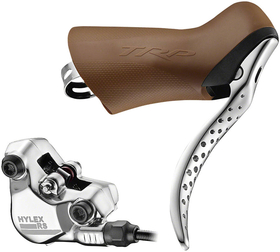 TRP Hylex RS Disc Brake and Lever - Front, Hydraulic, Flat Mount, Gum/Silver