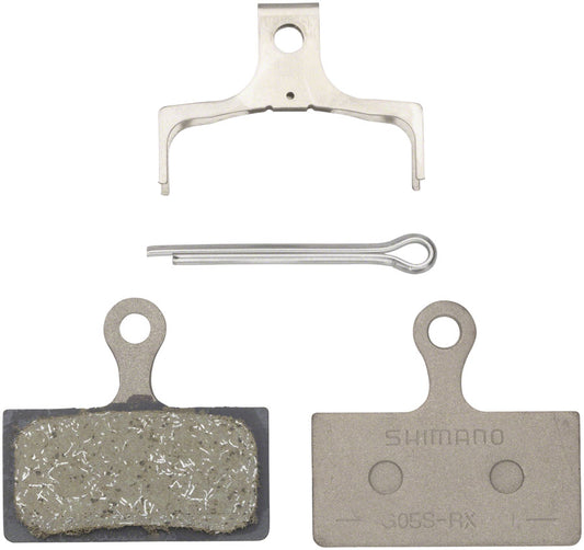 Shimano G05S-RX Disc Brake Pad and Spring - Resin Compound, Stainless Steel Back Plate, One Pair