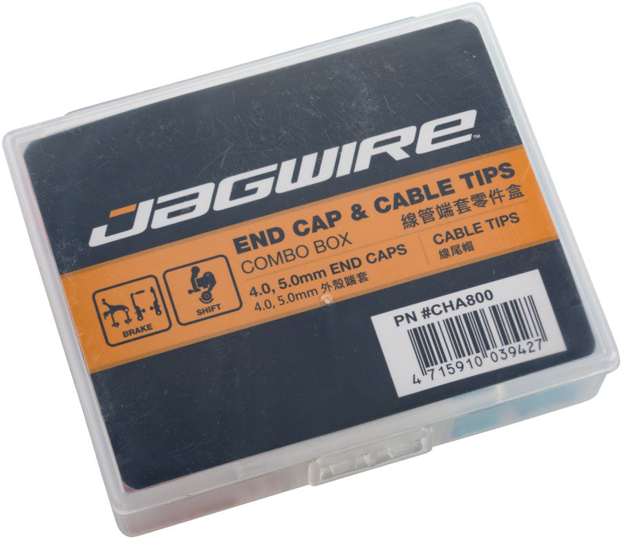 Jagwire Housing End Cap Combo Kit Red / Silver / Blue Alloy