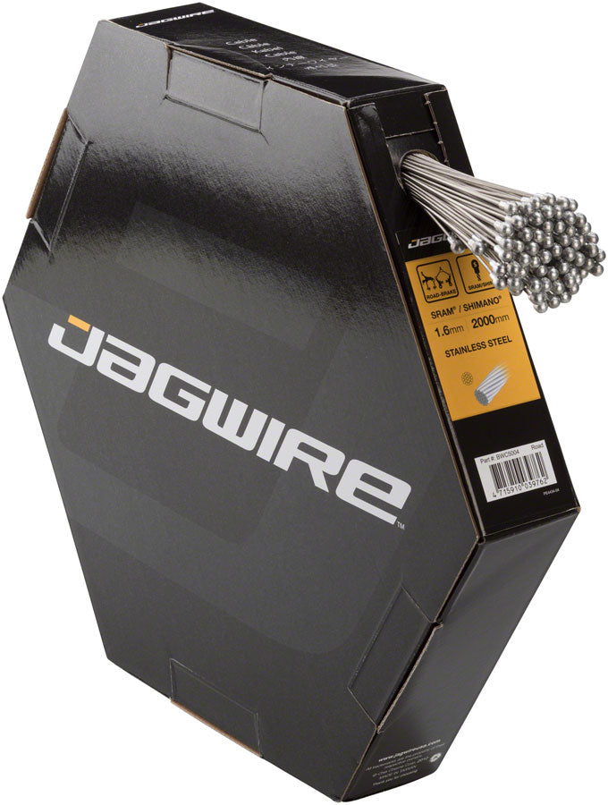 Jagwire Brake Cable Basics 1.6x2000mm Stainless SRAM/Shimano Road, Box of 100