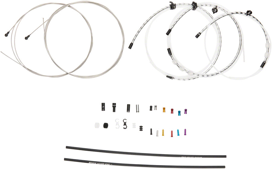 Jagwire Road Elite Link Brake Cable Kit SRAM/Shimano with Ultra-Slick Uncoated Cables, Silver