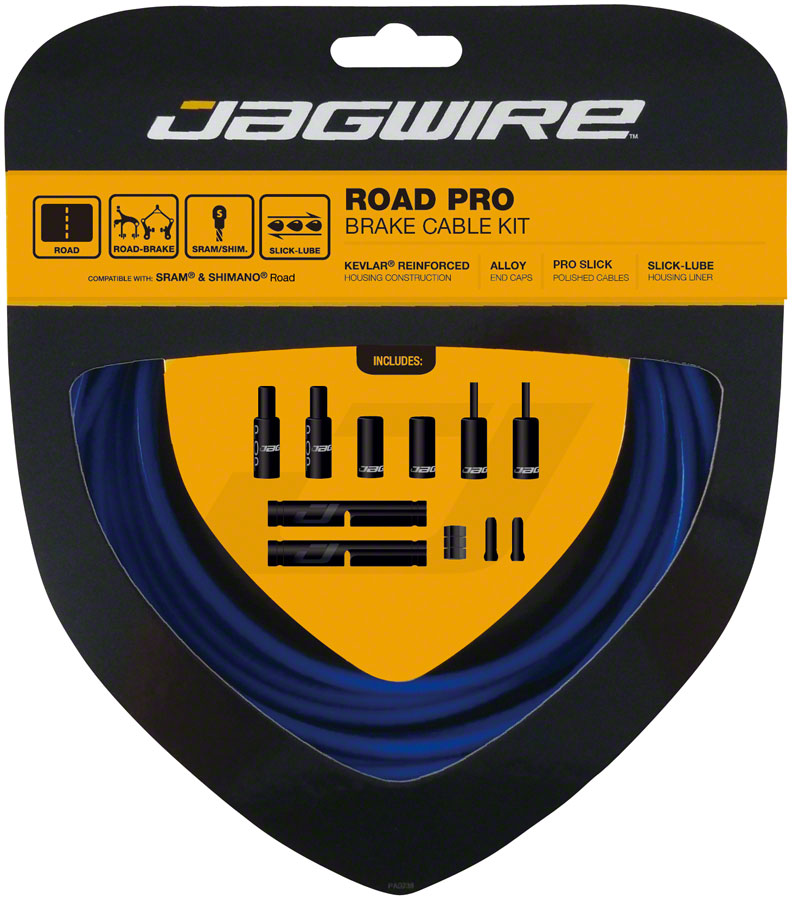 Jagwire Pro Brake Cable Kit Road SRAM/Shimano, SID Blue