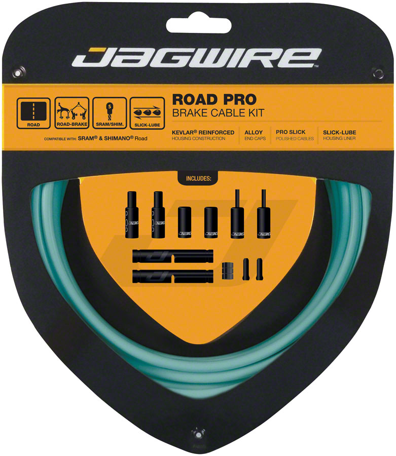 Jagwire Pro Brake Cable Kit Road SRAM/Shimano, Bianchi Celeste